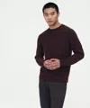 Naadam Luxe Cashmere Fisherman Crewneck Sweater In Dark Brown