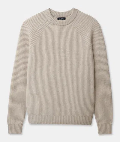 Naadam Luxe Cashmere Fisherman Crewneck Sweater In Oatmeal