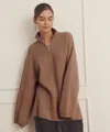 Naadam Luxe Cashmere Fisherman Quarter Zip Tunic In Multi