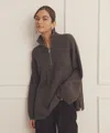 Naadam Luxe Cashmere Fisherman Quarter Zip Tunic In Multi