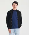 Naadam Luxe Cashmere High Neck Cardigan In Black