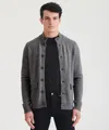 Naadam Luxe Cashmere High Neck Cardigan In Granite