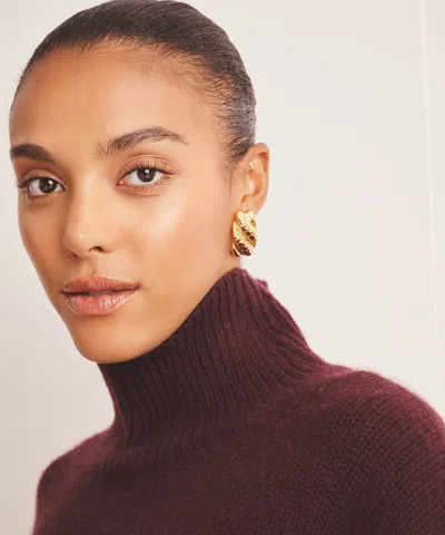 Naadam Luxe Cashmere Oversized Turtleneck In Burgundy