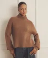 Naadam Luxe Cashmere Oversized Turtleneck In Dark Camel