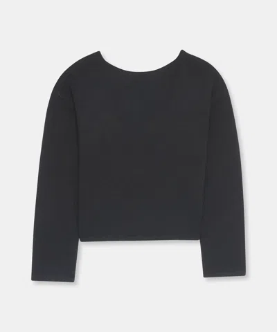Naadam Luxe Cashmere Reversible Boatneck Sweater In Black