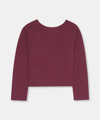 Naadam Luxe Cashmere Reversible Boatneck Sweater In Burgundy