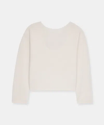 Naadam Luxe Cashmere Reversible Boatneck Sweater In White