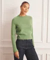 Naadam Luxe Cashmere Saddle Crewneck Sweater In Green