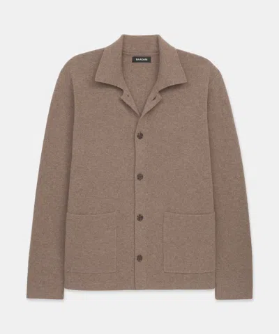 Naadam Luxe Cashmere Sweater Jacket In Brown Sugar