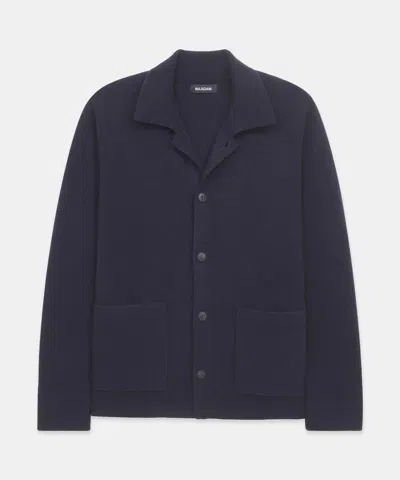 Naadam Luxe Cashmere Sweater Jacket In Navy
