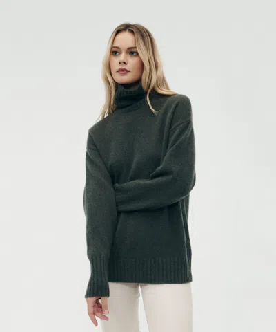 Naadam Luxe Cashmere Turtleneck Tunic In Olive