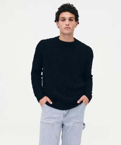 Naadam Luxe Cashmino Cable Crewneck Sweater In Oatmeal