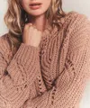 Naadam Luxe Chunky Cotton Novelty Pointelle Crew In Brown