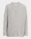 Naadam Luxe Lofty Cable-knit Sweater In Gray