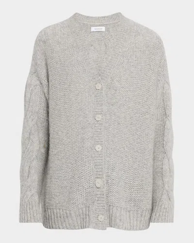 Naadam Luxe Lofty Cable-knit Sweater In Gray