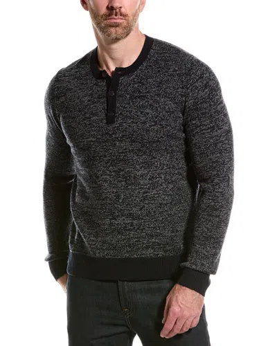 Naadam Marled Wool & Cashmere-blend Henley In Blue
