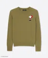 Naadam Men's Cashmere Snoopy Santa Holiday Sweater In Green