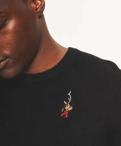 Naadam Men's Dr. Seuss The Grinch Max The Dog Cashmere Holiday Sweater In Black