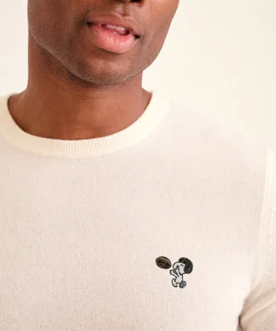 Naadam Men's Game Day Snoopy Cashmere Sweater In White