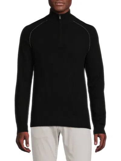 Naadam Men's Heathered Wool & Cashmere Sweater In Black