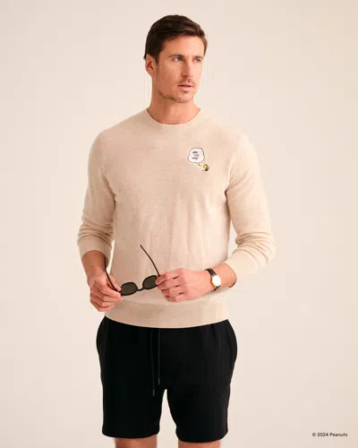 Naadam Men's Laughing Woodstock Cashmere Sweater In Oatmeal