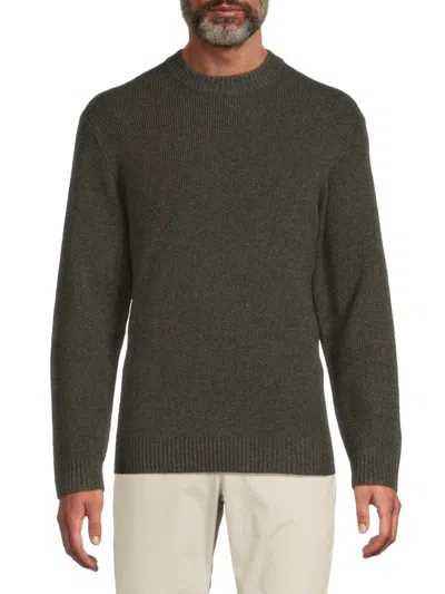 Naadam Men's Marled Wool Blend Sweater In Olive Marble