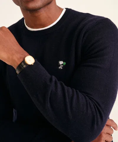 Naadam Men's Paddle Club Snoopy Cashmere Sweater In Blue