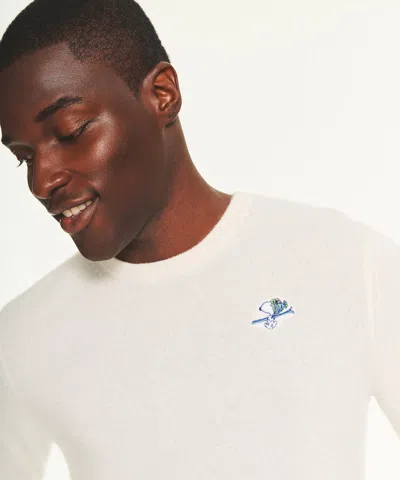 Naadam Men's Ski Snoopy Cashmere Sweater In White