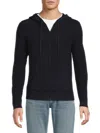 Naadam Men's Waffle Knit Cashmere Blend Zip Up Hoodie In Navy