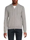 Naadam Waffle Cashmere-blend Pullover Hoodie In Grey