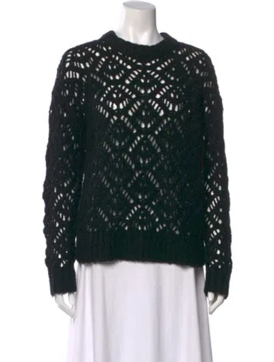 Pre-owned Naadam Merino Wool Crew Neck Sweater In Black