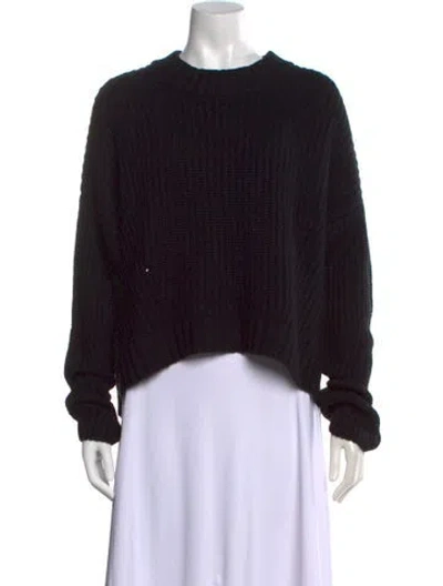 Pre-owned Naadam Merino Wool Crew Neck Sweater In Black