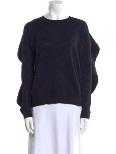 Pre-owned Naadam Merino Wool Crew Neck Sweater In Blue