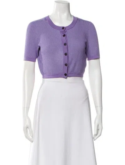 Pre-owned Naadam Merino Wool Crew Neck Sweater In Purple