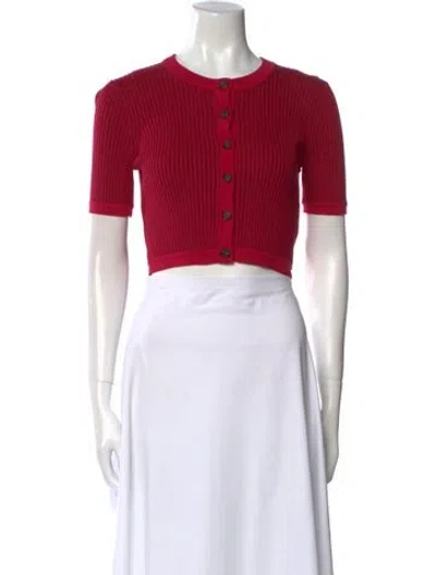 Pre-owned Naadam Merino Wool Crew Neck Sweater In Red