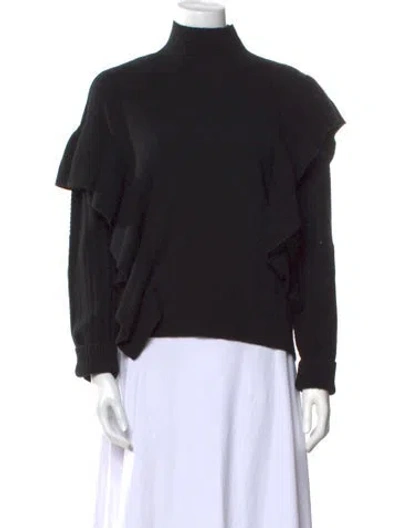 Pre-owned Naadam Merino Wool Mock Neck Sweater In Black