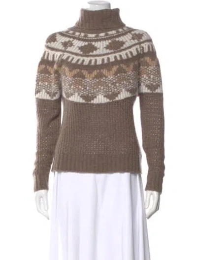 Pre-owned Naadam Merino Wool Printed Sweater In Neutral
