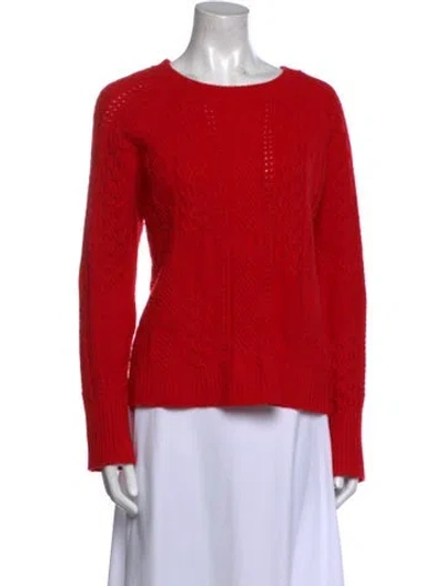 Pre-owned Naadam Merino Wool Scoop Neck Sweater In Red
