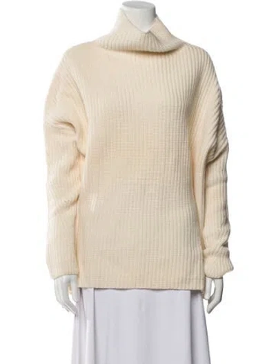 Pre-owned Naadam Merino Wool Turtleneck Sweater In Neutral