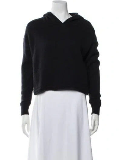 Pre-owned Naadam Merino Wool V-neck Sweater In Black