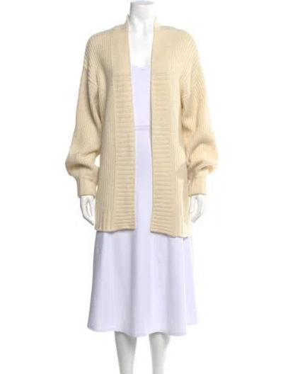 Pre-owned Naadam Merino Wool V-neck Sweater In Neutral