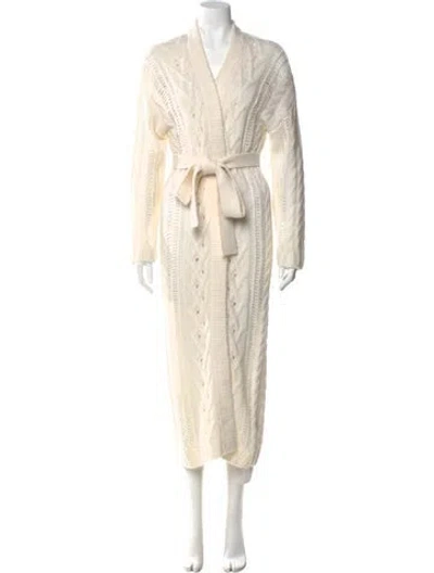 Pre-owned Naadam Merino Wool V-neck Sweater In Neutral