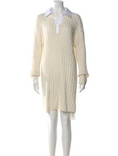 Pre-owned Naadam Mini Dress In Neutral