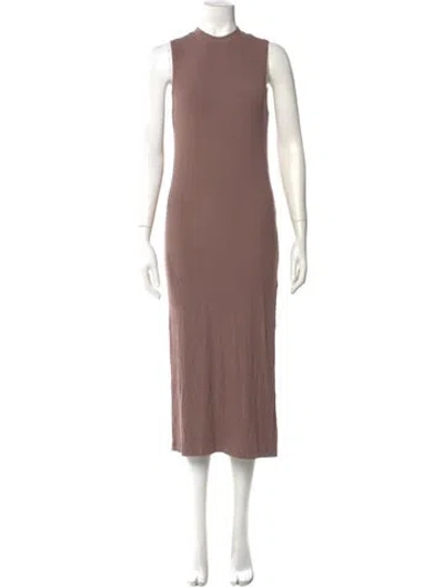 Pre-owned Naadam Mock Neck Long Dress In Pink