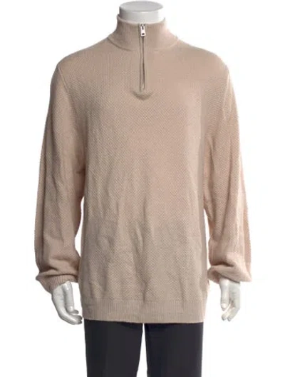 Pre-owned Naadam Mock Neck Long Sleeve Pullover In Neutral