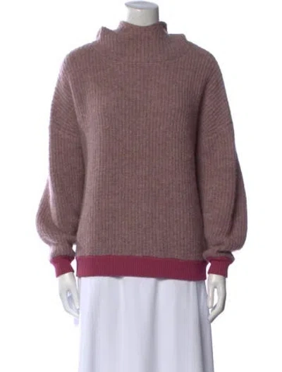 Pre-owned Naadam Mock Neck Sweater In Pink