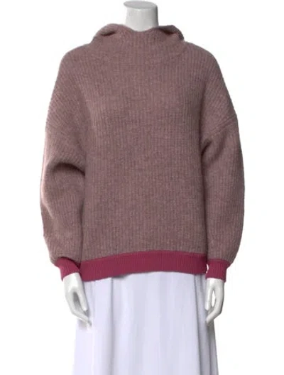 Pre-owned Naadam Mock Neck Sweater In Pink