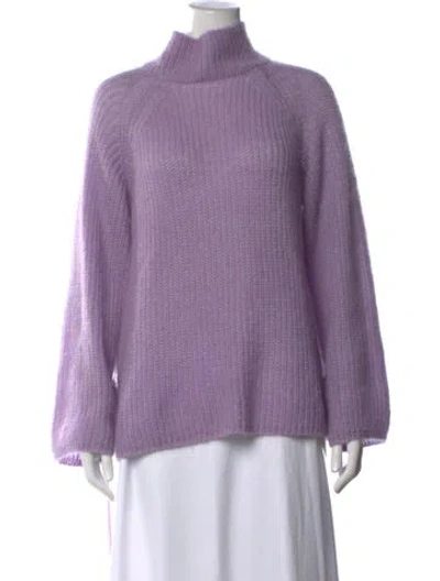 Pre-owned Naadam Mohair Turtleneck Sweater In Purple