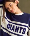 Naadam Nfl Luxe Cashmere Oversized Crewneck Sweater In Blue