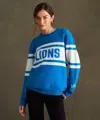 Naadam Nfl Luxe Cashmere Oversized Crewneck Sweater In Blue